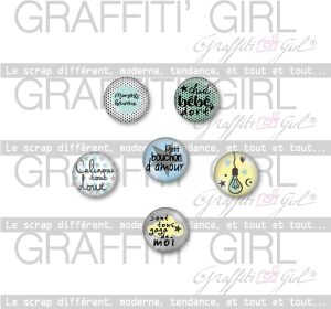 Badges "ptit mec" garçon, boy, bébé, baby, combo jaune, gris, bleu, douceur, scrap, scrapbooking, avec mousse 3D , ampoule, étoi