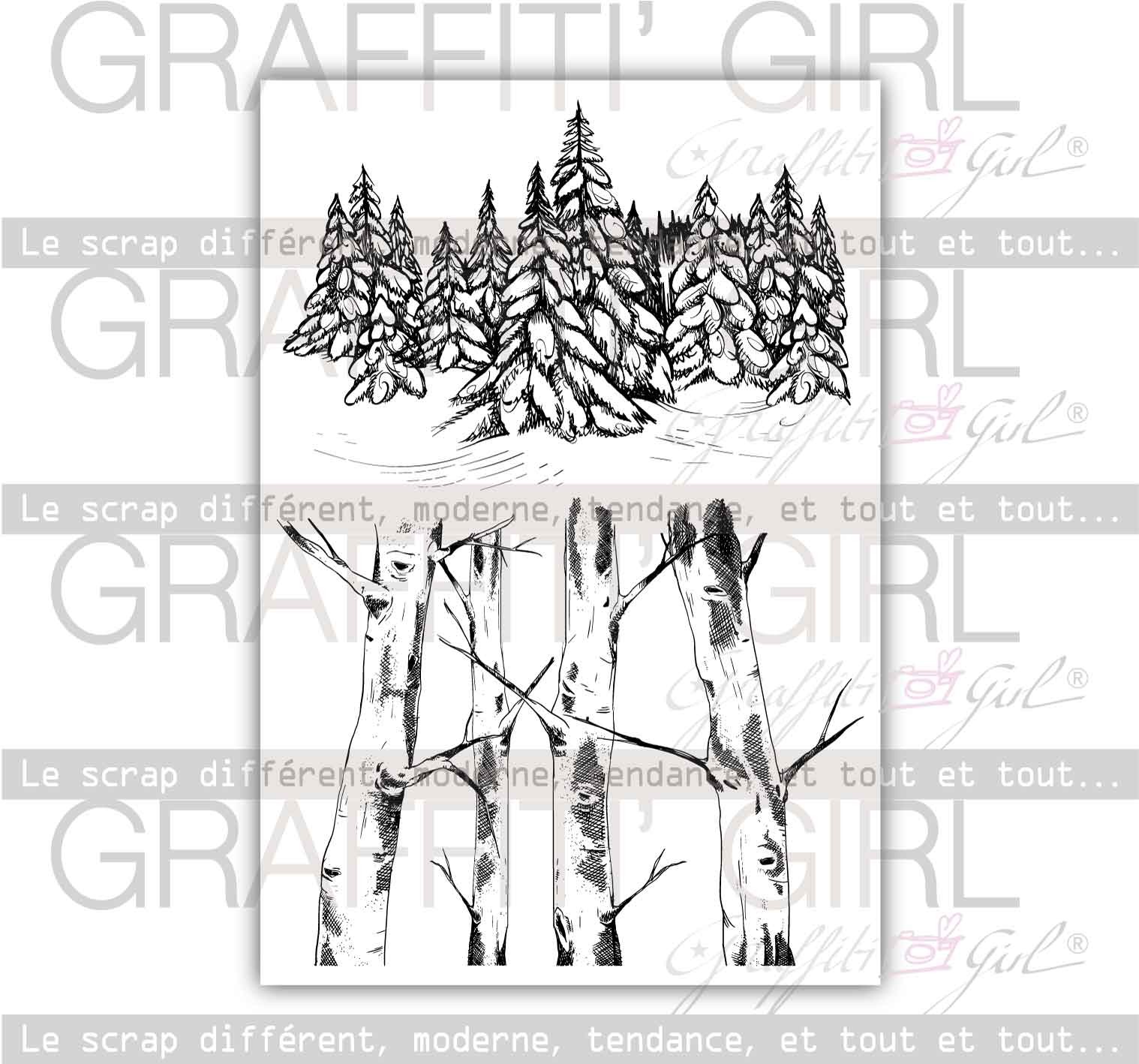 Tampons Transparents Scrapbooking - 16x11 Cm - Motifs Maison Enneigée - Pour Cartes, Journaux, DIY