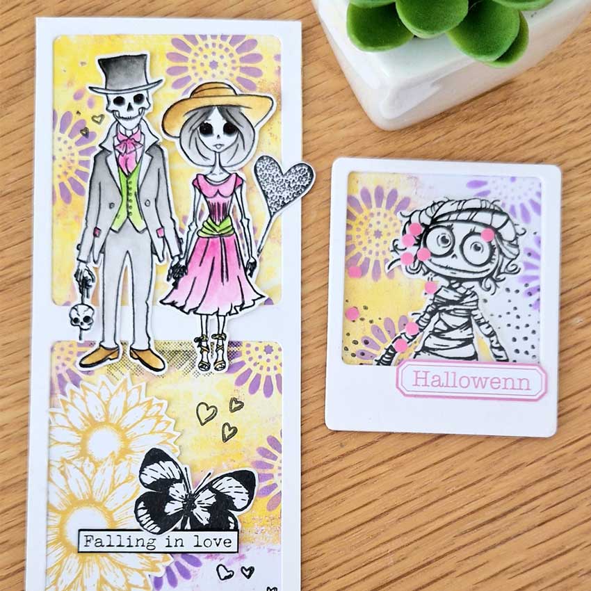 marque page, personnage tampons halloween